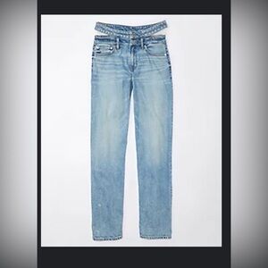 American Eagle Outfitters Light Blue Straight Leg Jeans